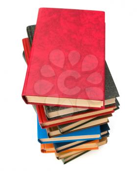 book stack isolated on  white background