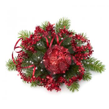 Christmas ball decoration isolated on white background