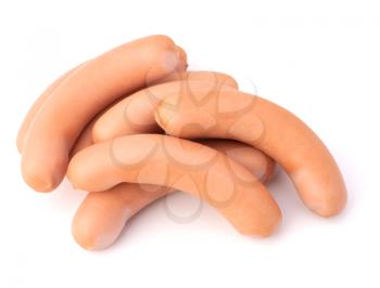 Frankfurter sausage isolated on white background