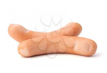 Frankfurter sausage isolated on white background