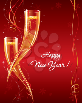 Royalty Free Clipart Image of a New Year Background