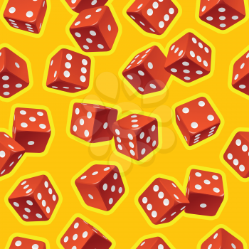 Royalty Free Clipart Image of a Seamless Dice Background