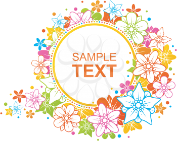 Royalty Free Clipart Image of a Floral Frame