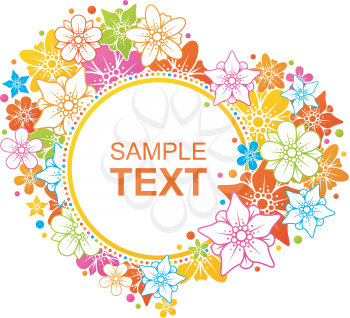 Royalty Free Clipart Image of a Floral Frame