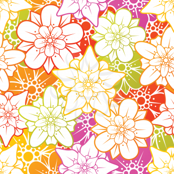 Royalty Free Clipart Image of a Floral Background