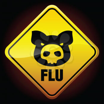 Royalty Free Clipart Image of a Flu Sign