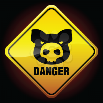 Royalty Free Clipart Image of a Danger Sign
