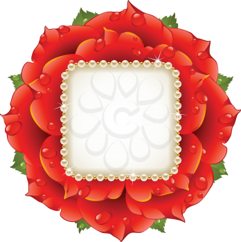 Royalty Free Clipart Image of a Rose Frame