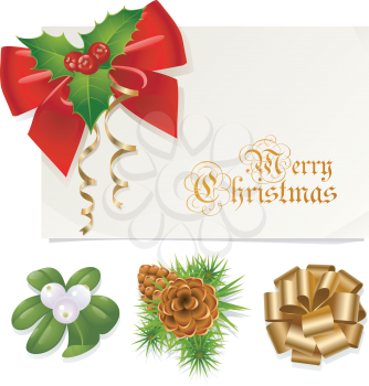 Royalty Free Clipart Image of a Christmas Decorations