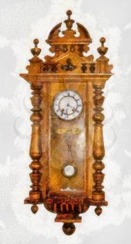 Royalty Free Photo of a Painting of a Grandfather Clock