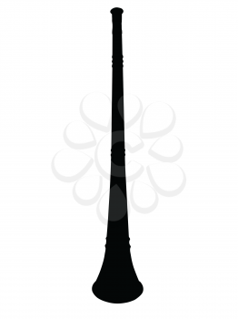 Vector Illustration Vuvuzela Horn Silhouette Isolation 