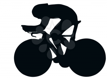 Sport Silhouette - Bicycle Race isolated black image on white background
