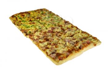 Isolated Large Rectangular Pizza for the Hungry 