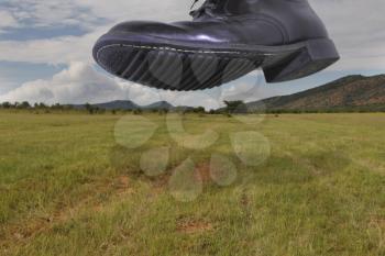 Giant Shoe About to Leave an Environmental Footprint