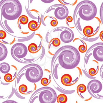 Royalty Free Clipart Image of a Seamless Background With Swirls
