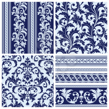 Royalty Free Clipart Image of a Set of Victorian Background