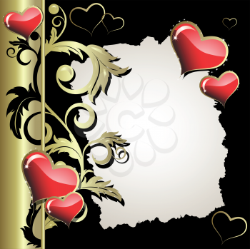 Royalty Free Clipart Image of Heart Background