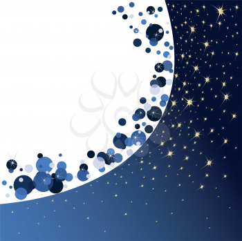 Royalty Free Clipart Image of a Background in Blue and White