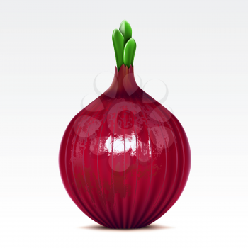 Royalty Free Clipart Image of an Onion