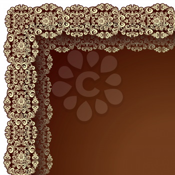 Royalty Free Clipart Image of a Lacy Border