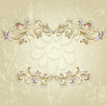 Royalty Free Clipart Image of a Frame on Beige