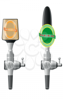 Royalty Free Clipart Image of Beer Taps