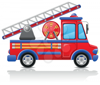 Royalty Free Clipart Image of a Firetruck