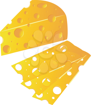 Royalty Free Clipart Image of Cheese