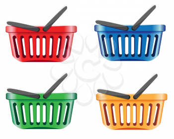 Royalty Free Clipart Image of Shopping Baskets