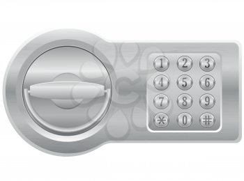 Royalty Free Clipart Image of an Electronic Combination Lock
