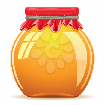Royalty Free Clipart Image of a Jar of Honey