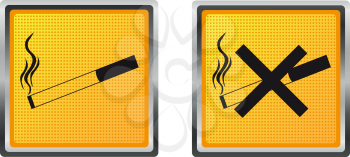 Royalty Free Clipart Image of Smoking Icons
