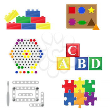 Royalty Free Clipart Image of Educational Toys