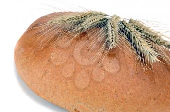bread from a wheat isolated on white background