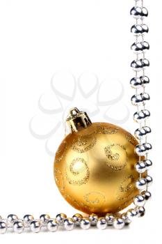 decorations for new year and christmas isolated on white background