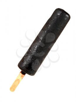 ice cream with chocolate a stick isolated on white background