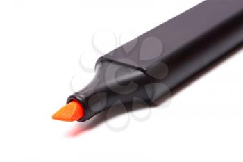 colors plastic marker close-up isolated on white background