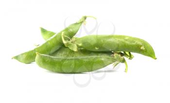 green pea isolated on white background
