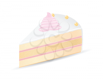 piece of cake vector illustration isolated on white background
