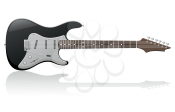 electric guitar vector illustration isolated on white background