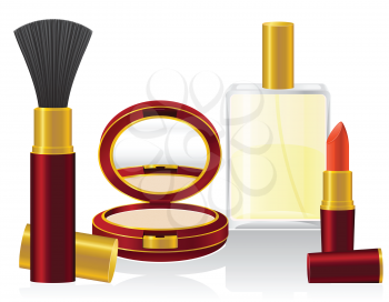 set cosmetics vector illustration isolated on white background