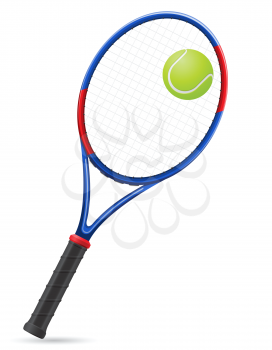 tennis racket and ball vector illustration