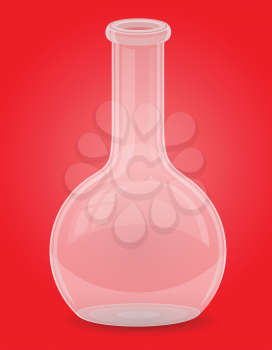 glass test tube vector illustration isolated in red background