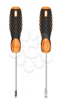 tool screwdriver vector illustration isolated on white background