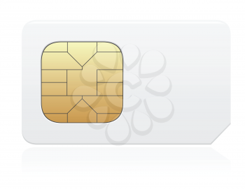 Royalty Free Clipart Image of a Sim Card