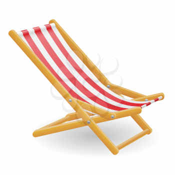beach chair vector illustration isolated on white background