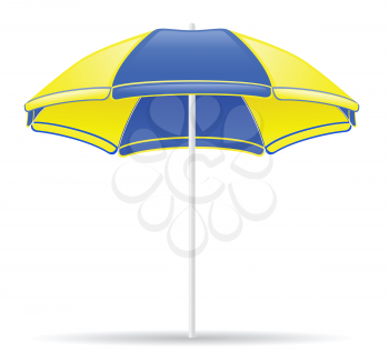 beach color umbrella vector illustration isolated on white background