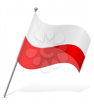 flag of Poland vector illustration isolated on white background