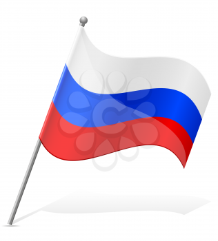 flag of Russia vector illustration isolated on white background