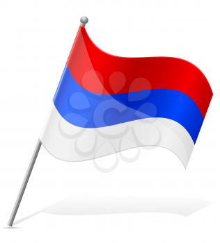 flag of Serbia vector illustration isolated on white background